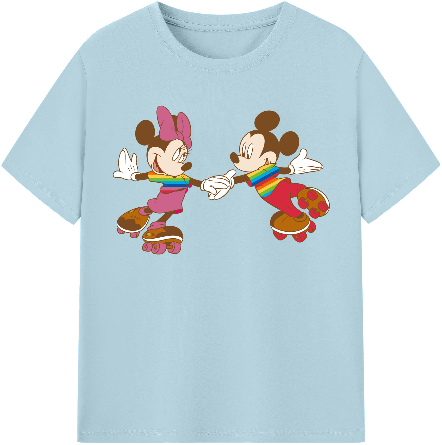 （画像用） ミッキーマウス Mickey Mouse 綿100％半袖Tシャツ（フロントプリント）